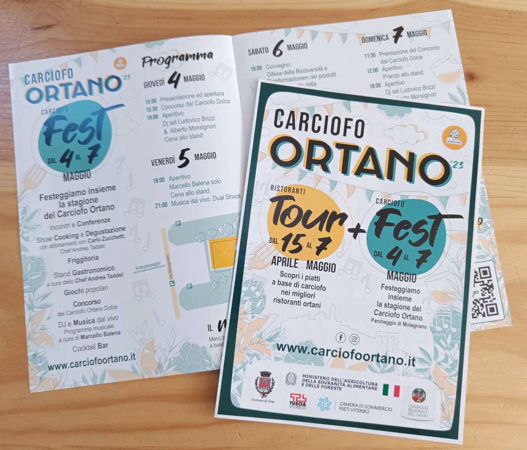 Visiby Carciofo Ortano Fest Tout 2023 Orte locandina poster design print