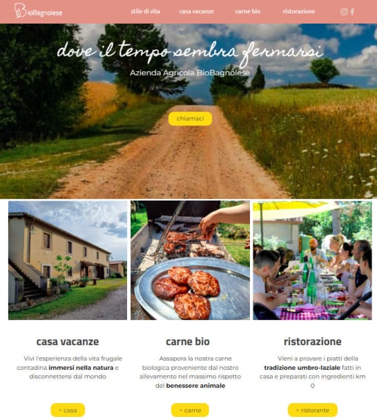 Visiby Studio Marketing humano etico Biobagnolese web home