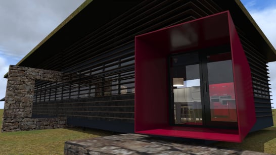 visiby studio render proyecto interiorismo casa rural reforma vimianzo costa da morte pasive house