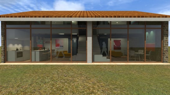visiby studio render proyecto interiorismo casa rural reforma vimianzo costa da morte